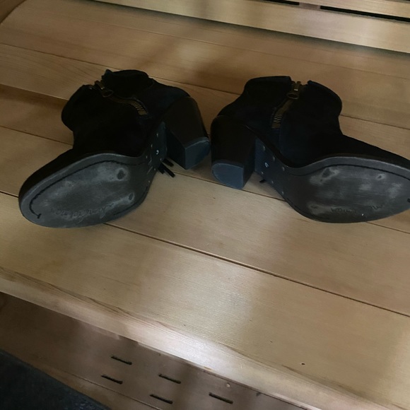 Sam Edelman Black Louie Suede Fringe Bootie - Picture 9 of 12